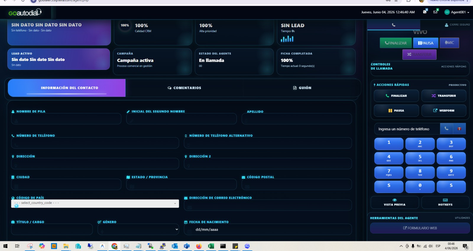 Campañas predictivas y formulario web